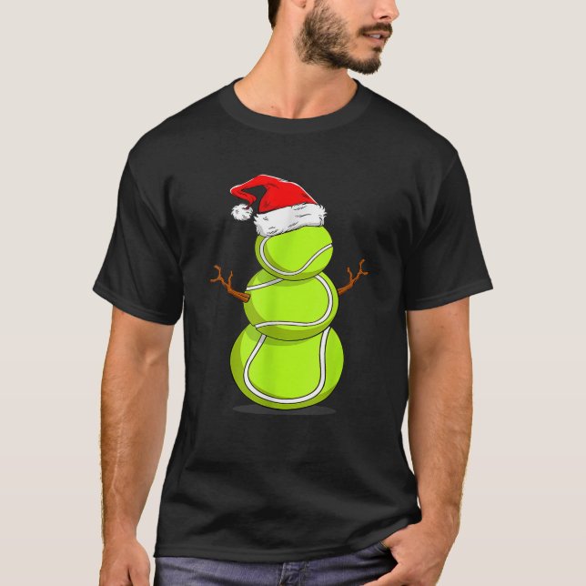 Camiseta Tênis Engraçado Snowman Natal Para homens (Frente)