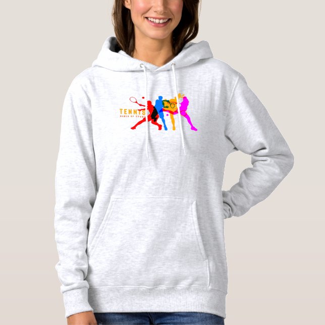 Camiseta Tênis Esporte | Hoodie, de uso feminino (Frente)
