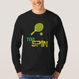 Camiseta Tênis Esporte Pop de Arte, Racket Verde e Amarelo