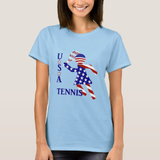 CAMISETA TÊNIS FEMININO PATRIÓTICO DOS EUA