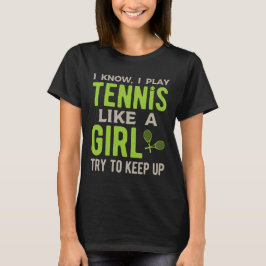 Camiseta Tênis Girl Engraçado