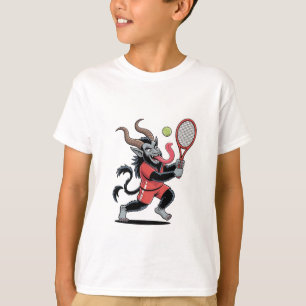 Camiseta Tênis Krampus Natal Demônio da Quadra de Tênis de