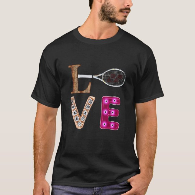 Camiseta Tênis Love Tênis Score Tênis Flower Design Tenn (Frente)