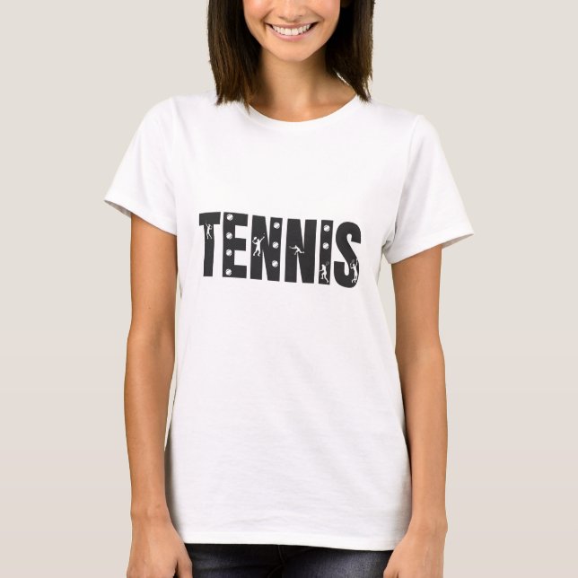 Camiseta Tênis Moderno Típica Texto Jogador Simples (Frente)