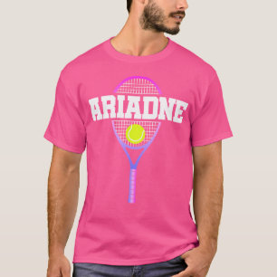 Camiseta Tênis Player Girl Name Ariadne Ball And Racket Sp