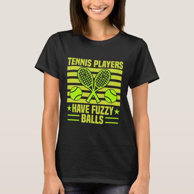 Camiseta Tênis Player tem felpudo bolas Presente (Frente)