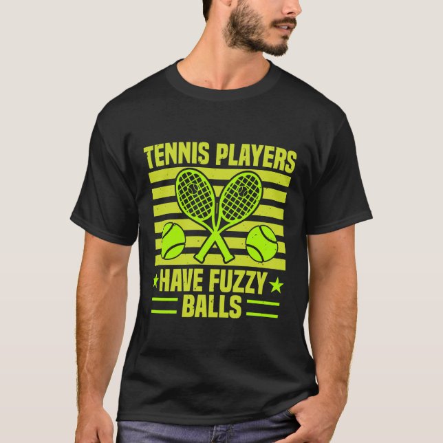 Camiseta Tênis Player tem felpudo bolas Presente (Frente)