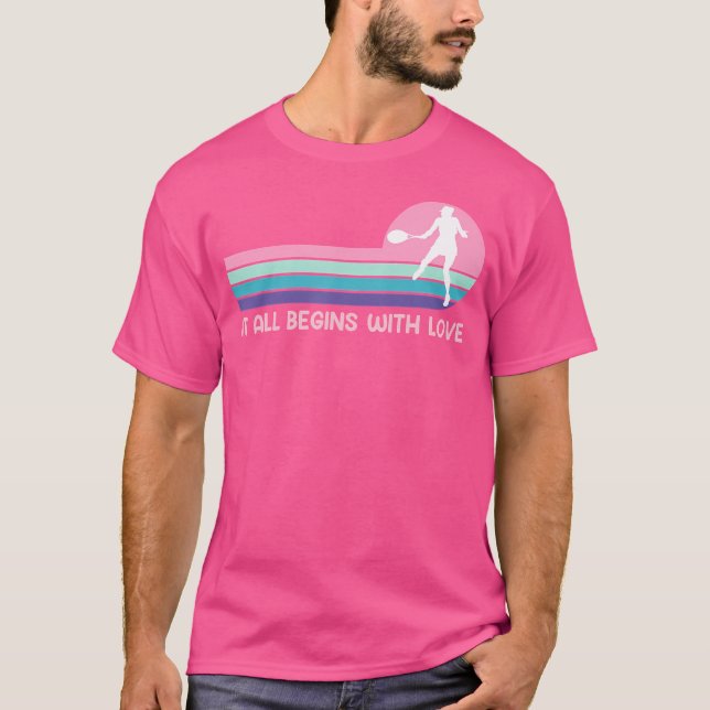 Camiseta Tênis Player Tudo Começa Com Tênis de Amor (Frente)