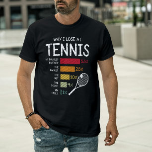 Camiseta Tênis Retrô Divertido – “Por que eu perco no Tênis