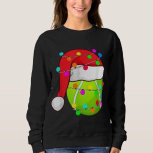 Camiseta Tênis Santa Hat Natal Luz Esportes Engraçados Xmas