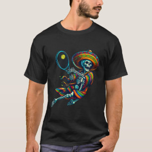 Camiseta Tênis Skeleton Mexicano Sombrero Cinco De Mayo Ten
