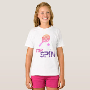 Camiseta Tênis Sport Pop Art, Pink & Purple Racket & Ball