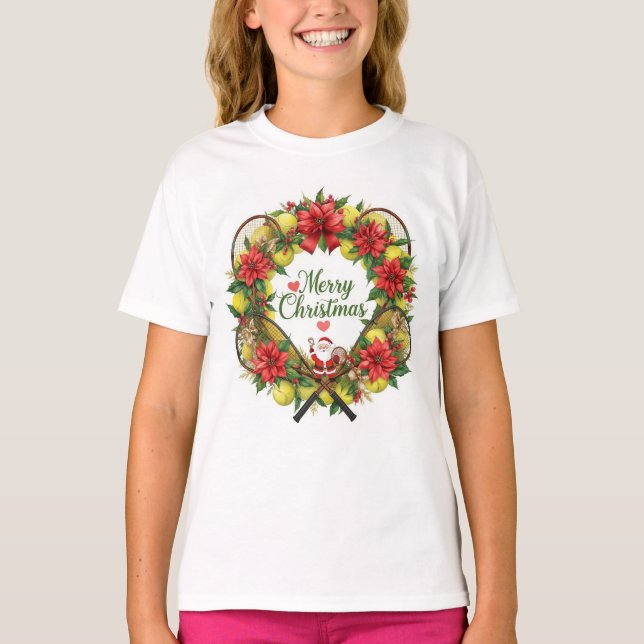 Camiseta Tênis temático de Natal com Papai Noel (Frente)