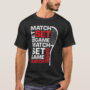 Camiseta Tênis Tênis Racket Tênis Tênis Ball Court Tenn