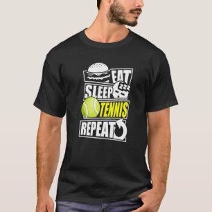 Camiseta Tênis Tênis Racket Tênis Tênis Ball Court Tenn