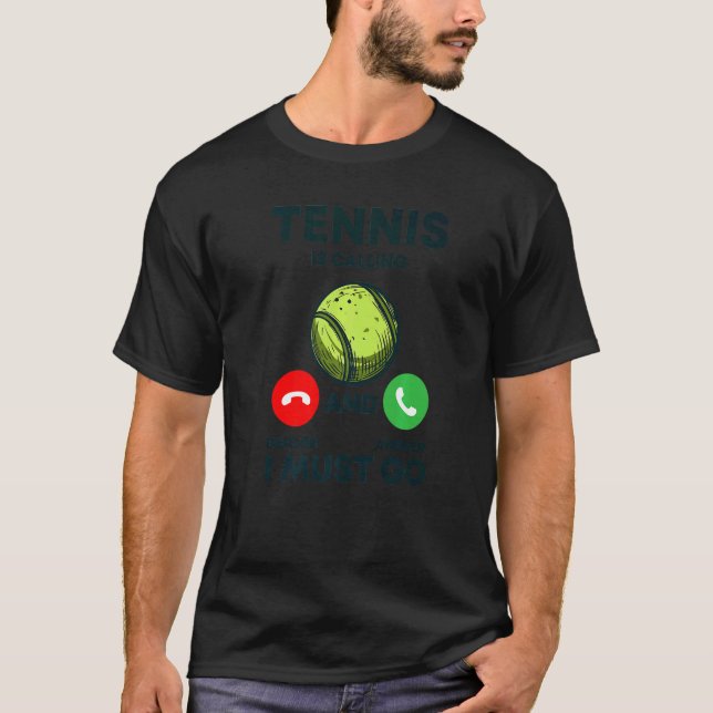 Camiseta Tênis Tênis Racket Tênis Tênis Ball Court Tenn (Frente)