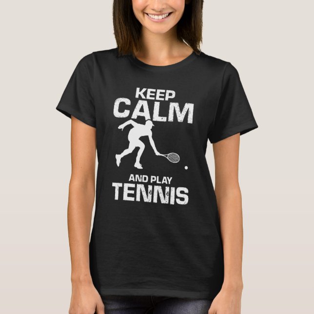 Camiseta Tênis Tênis Racket Tênis Tênis Ball Court Tenn (Frente)