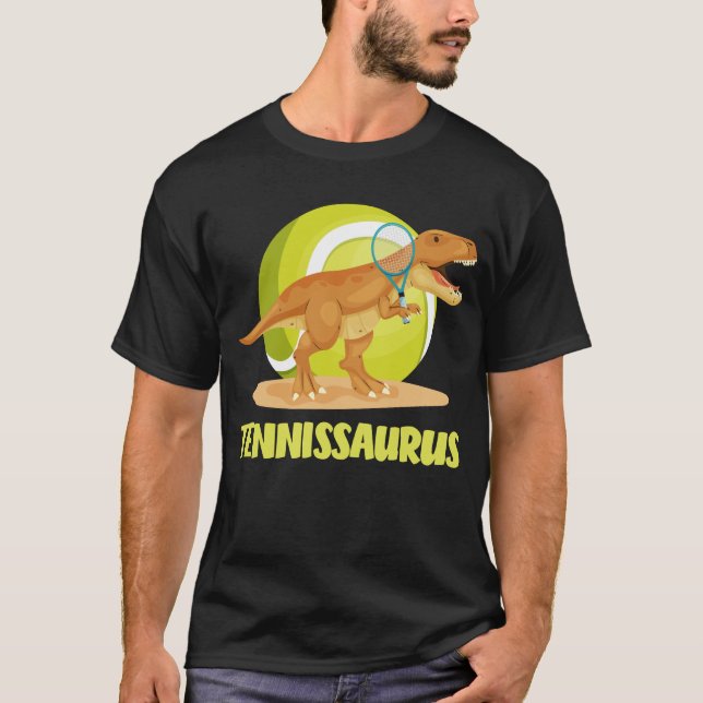 Camiseta Tênis tocando Trex Funny Dino Sport (Frente)