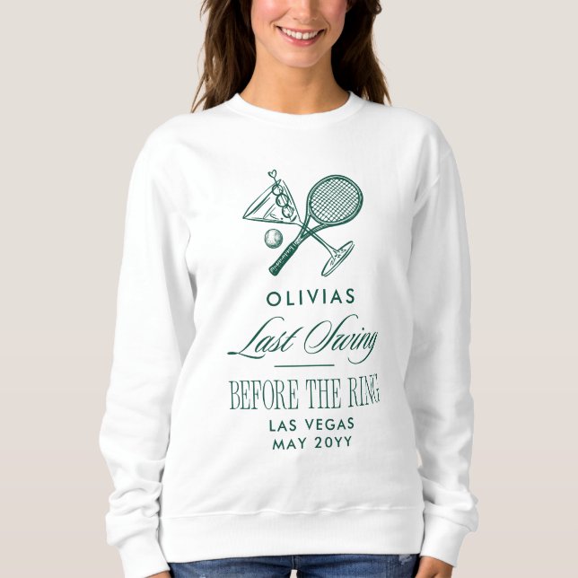 Camiseta Tênis Último Balanço Antes da Saída da Solteirona (Frente)