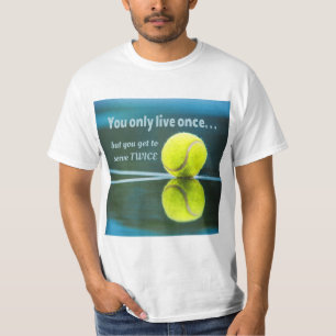 Camiseta Tênis vive uma vez, duas vezes, Tênis Ball, Cour