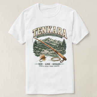 Camiseta Tenkara – Vintage Japonês Fly Fishing Branco