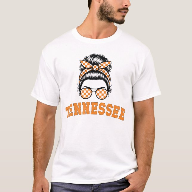 Camiseta Tennessee Retro Messaging Bun Sunglass Orgulho Lar (Frente)