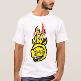 Camiseta tennis face cartoon flamme 13 fire feroce attack 