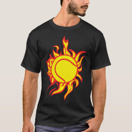 Camiseta tennis flamme fire feu balle