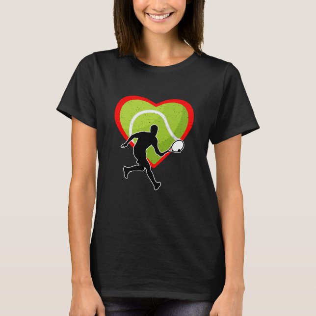 Camiseta Tennis Heart Sport Love Anti Valentines Day (Frente)