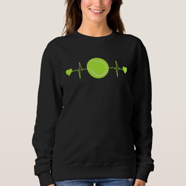 Camiseta Tennis Heartbeat Funny Tennis Players Fans (Frente)