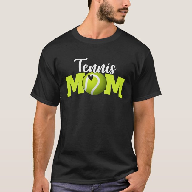 Camiseta Tennis Mom Cute Letter Print Women Cute Mother's D (Frente)