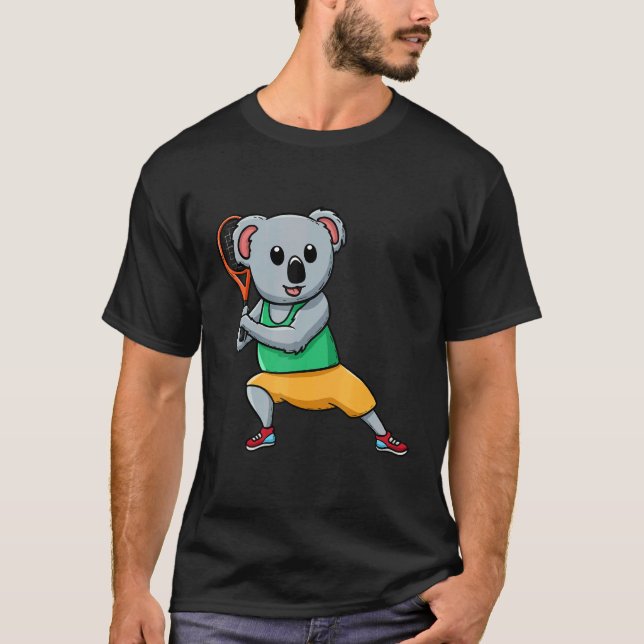 Camiseta Tennis Player Koala Bear Tennis Coach Racket Game (Frente)