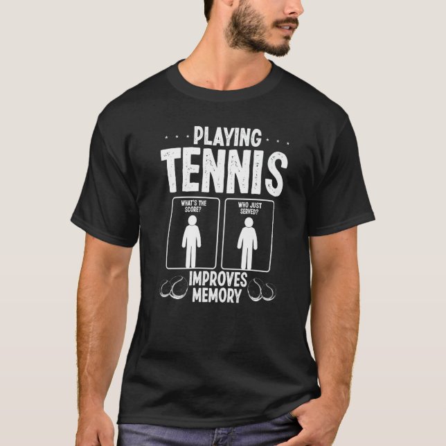 Camiseta Tennis Player Match Tennis Improves Memory Tennis  (Frente)