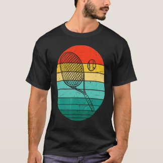 Camiseta Tennis Player Retro Sunset Tennis Racquet & Ball C