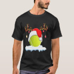 Camiseta Tennis Sports Lover Reindeer Santa Hat Tennis Ball<br><div class="desc">Tennis Sports Lover Reindeer Santa Hat Tennis Ball Christmas.</div>