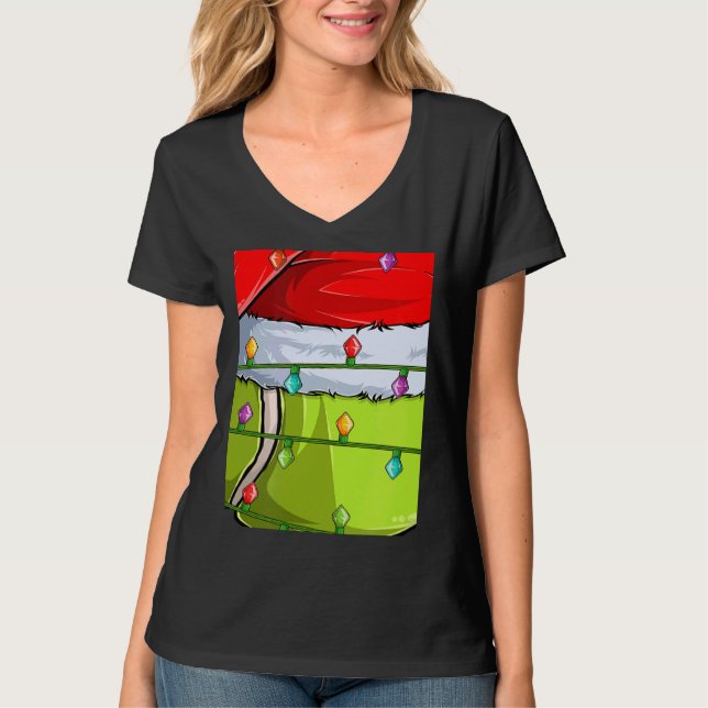 Camiseta Tennis Sports  Xmas Lights Santa Tennis Ball Chris (Frente)