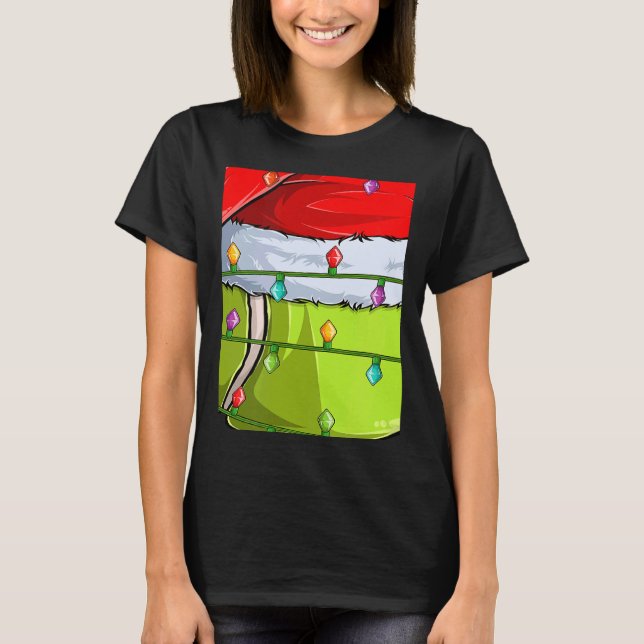 Camiseta Tennis Sports  Xmas Lights Santa Tennis Ball Chris (Frente)