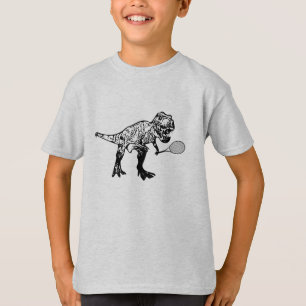 Camiseta Tennisaurus Rex caçoa o dinossauro T-rex que joga