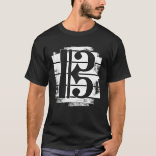 Camiseta Tenor Clef Alto Clef Musical