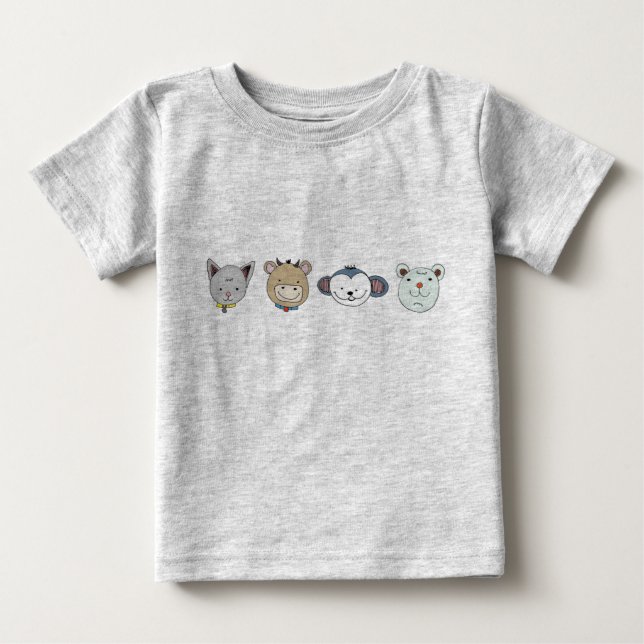Camiseta tenra especial de animais pequenos (Frente)