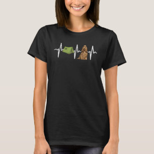 Camiseta Tent Camping English Cocker Spaniel Heartbeat Dog