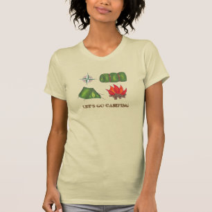 Camiseta Tent Compass-fire Surgindo em campo de vamos