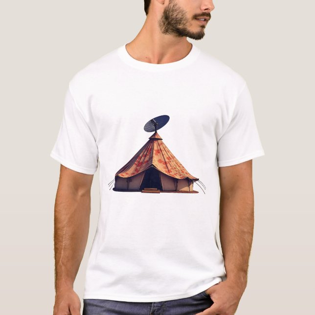 Camiseta Tent Pioneiro de Satélite (Frente)