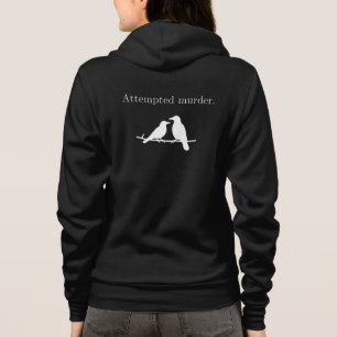Camiseta Tentativa de Assassinato Corvo Pun Minimalista Hum