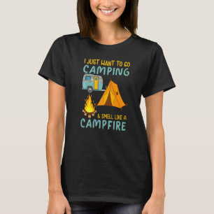 Camiseta Tente De Campanha Ao Exterior Cheira A Campanha