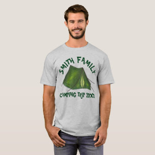 Camiseta Tente de campanha de férias da família personaliza