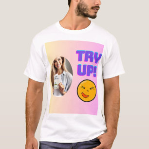 Camiseta Tente! Diversão Emoji Design para o Natal