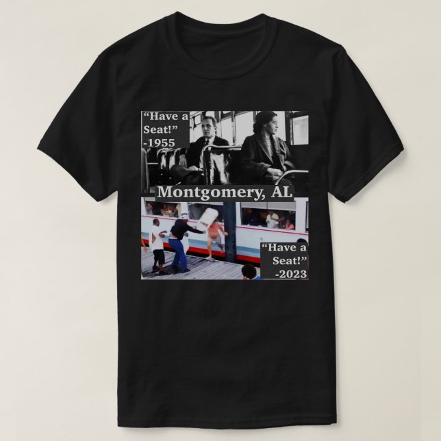 Camiseta Tente Isso Em Uma Pequena Cidade Sábado Montgomer (Frente do Design)