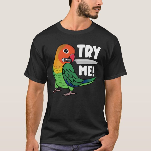 Camiseta Tente-Me Papagaio Com A Faca Que Eu Pescava (Frente)
