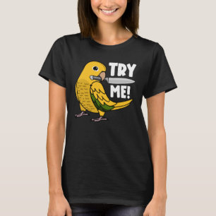 Camiseta Tente-Me Papagaio Com A Faca Que Ouro Conure